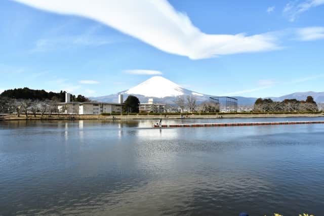 富士山を望む管理釣り場