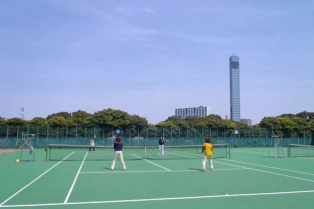 千葉ポートパークのテニスコート